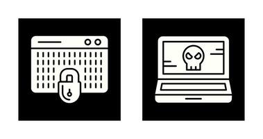 Hacking and Laptop Icon vector