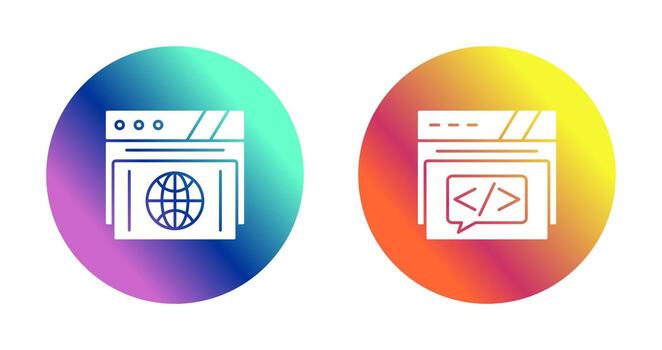 Browser and Message Icon vector