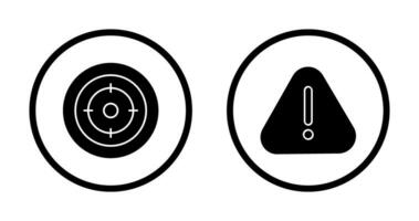 Target and Warning Icon vector