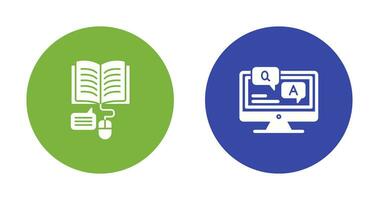 Online Learning and Faq Icon vector