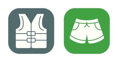 Life jacket and Swim Suit Icon vector