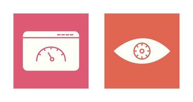 page speed and supervision Icon vector