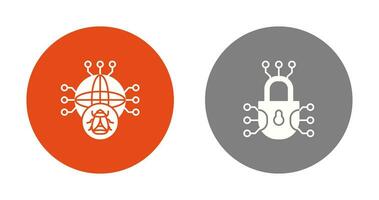 Global Malware and Cyber defence Icon vector