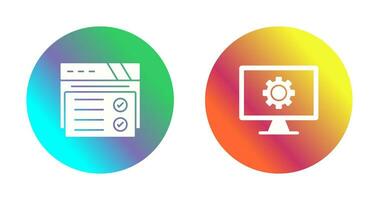 Web Browser and Monitor Screen Icon vector