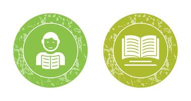 Student and Book Icon vector