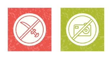 no weapons and no pictures  Icon vector