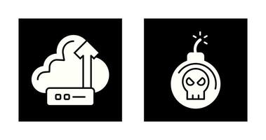 Cloud and Bomb Icon vector