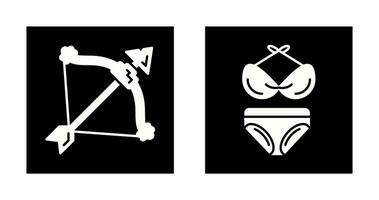 Crossbow and Bikini Icon vector