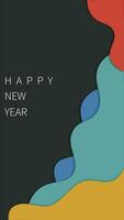 Colorful Happy New Year Motion Graphic video