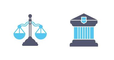 Balance and Courthouse Icon vector