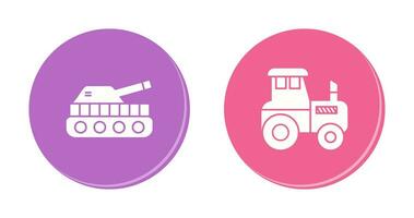 Tank and Tractor Icon vector