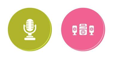 Microphone and Sound System Icon vector