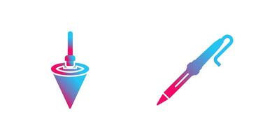 Plumb Bob and Soldering Icon vector