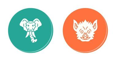Eleplant and Bat Icon vector
