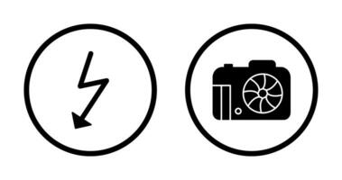 flash and camera Icon vector