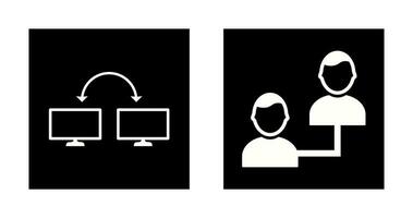 connected systems and connected profiles  Icon vector