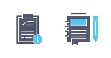 Info and Journal Icon vector