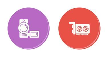 Video Recorder and Graphic Card Icon vector