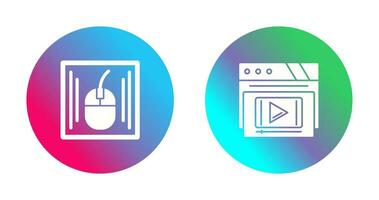 Mouse and Video Player Icon vector