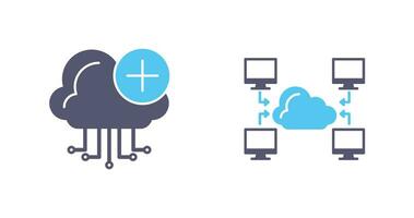 Cloud Computing and Computer  Icon vector