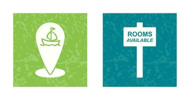 shipping location and room Icon vector