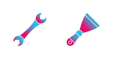 Spanner and Spatula Icon vector