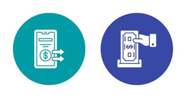 Deposit and Transfer Icon vector