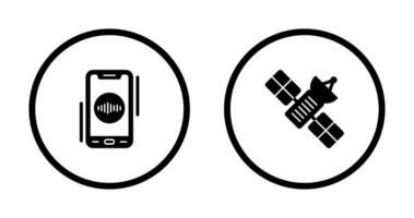 Recorder and Satellite Icon vector