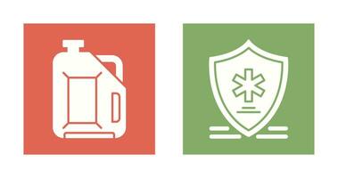 Jerrycan and Medical Symbol Icon vector