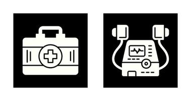 Defribillator and First Aid Kit Icon vector