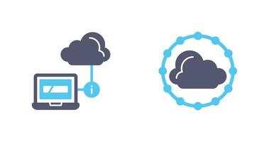 Laptop and Cloud Icon vector