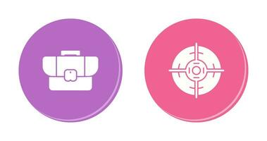 Briefcase and Target Icon vector