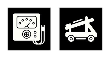 Voltmeter and Catapult Icon vector