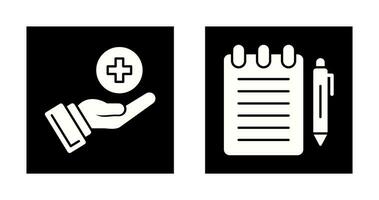 Care and Notepad Icon vector