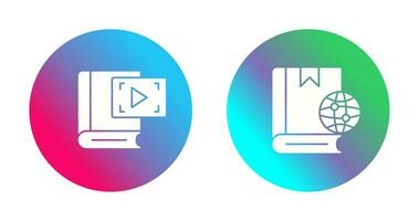 Video Recorder and Globel Icon vector