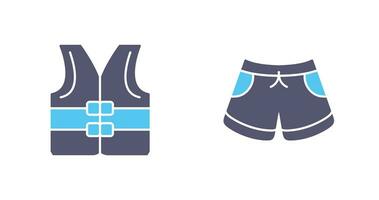 Life jacket and Swim Suit Icon vector