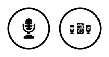 Microphone and Sound System Icon vector