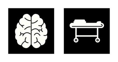 Brain and Stretcher Icon vector