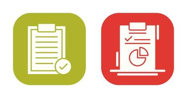 Selected and Diagram Icon vector
