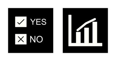 Yes No Option and Statistics Icon vector