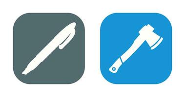 Marker and Axe Icon vector