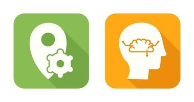 thinking and knowledge  Icon vector