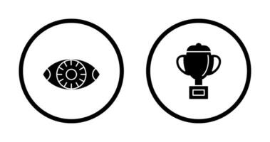 Vision and trophy Icon vector