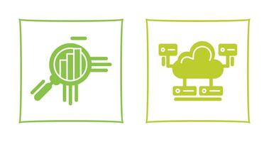 Business Analytics and Cloud Database Icon vector