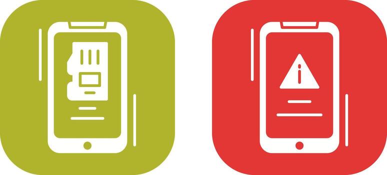 memoria y error icono vector