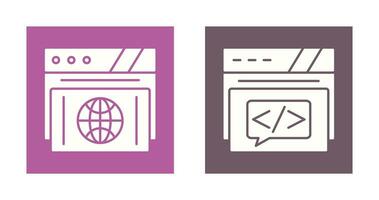 Browser and Message Icon vector