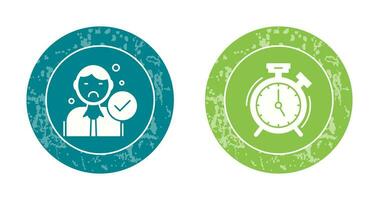 Rejected and Alarm Clock Icon vector