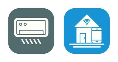 Air Conditioner and Home Automation Icon vector