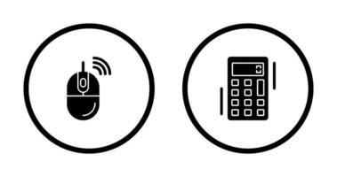 Calculator and Mouse Icon vector