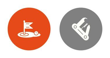 Golf and Swiss Army Knife Icon vector